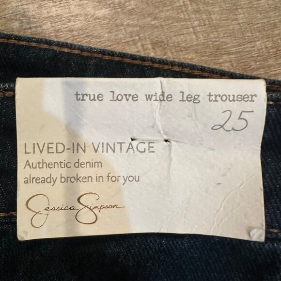 JESSICA SIMPSON WIDE LEG TROUSER JEANS LIVED IN VINTAGE NEW SIZE 25 - Picture 7 of 12